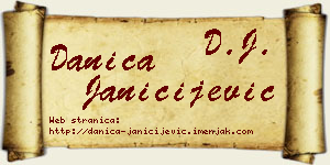 Danica Janičijević vizit kartica